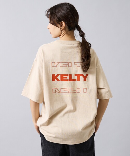 KELTY(ケルティ)の「【KELTY / ケルティ】Back Typo Logo T-Shirt / バックタイプロゴTシャツ/ロゴT・ユニセックス(Tシャツ/カットソー・メンズ・ベージュ/ネイビー/ライトグレー/ブラック/ホワイト・M/L)」の4枚目の写真