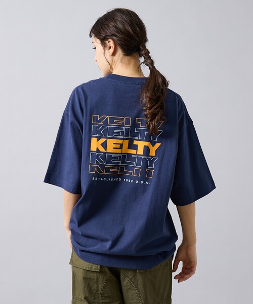 KELTY(ケルティ)の「【KELTY / ケルティ】Back Typo Logo T-Shirt / バックタイプロゴTシャツ/ロゴT・ユニセックス(Tシャツ/カットソー・メンズ・ベージュ/ネイビー/ライトグレー/ブラック/ホワイト・M/L)」の5枚目の写真