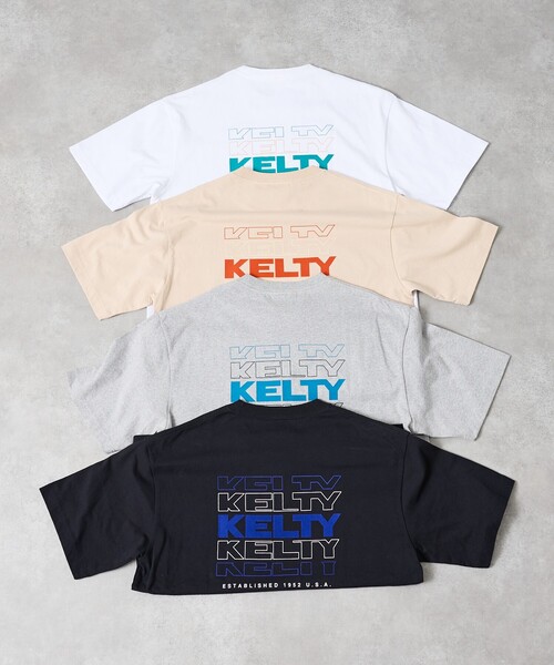 KELTY(ケルティ)の「【KELTY / ケルティ】Back Typo Logo T-Shirt / バックタイプロゴTシャツ/ロゴT・ユニセックス(Tシャツ/カットソー・メンズ・ベージュ/ネイビー/ライトグレー/ブラック/ホワイト・M/L)」の6枚目の写真