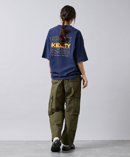 KELTY(ケルティ)の「【KELTY / ケルティ】Back Typo Logo T-Shirt / バックタイプロゴTシャツ/ロゴT・ユニセックス(Tシャツ/カットソー・メンズ・ベージュ/ネイビー/ライトグレー/ブラック/ホワイト・M/L)」の11枚目の写真
