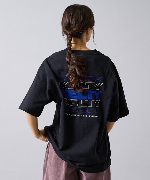 KELTY(ケルティ)の「【KELTY / ケルティ】Back Typo Logo T-Shirt / バックタイプロゴTシャツ/ロゴT・ユニセックス(Tシャツ/カットソー・メンズ・ベージュ/ネイビー/ライトグレー/ブラック/ホワイト・M/L)」の8枚目の写真