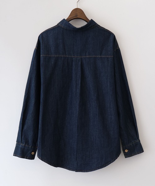 SpRay(スプレイ)の「ライトオンスデニムシャツ(シャツ/ブラウス・レディース・インディゴブルー・FREE)」の17枚目の写真