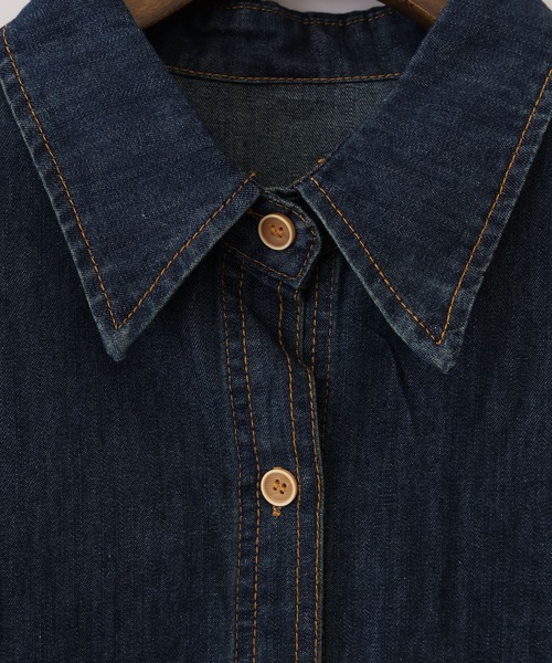 SpRay(スプレイ)の「ライトオンスデニムシャツ(シャツ/ブラウス・レディース・インディゴブルー・FREE)」の18枚目の写真