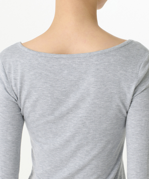 MUSINSA STANDARD WOMAN（ムシンサスタンダードウーマン）の「ウィメンズテンセルスリムバレリーナ長袖Tシャツ[ミディアムグレー]（Tシャツ/カットソー・レディース・その他・LARGE/MEDIUM/SMALL/X-SMALL）」の4枚目の写真