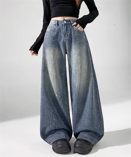 Dream garden(ドリームガーデン)の「キラキララインストーンデニムパンツ(デニムパンツ・レディース・ブルー・S/L/XL/XS/M/2XL)」の15枚目の写真