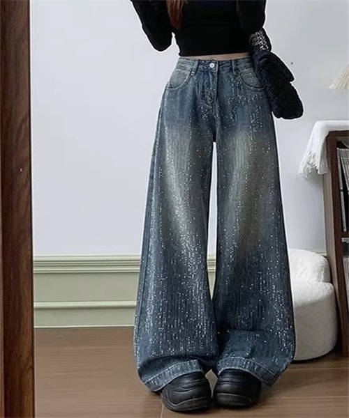 Dream garden(ドリームガーデン)の「キラキララインストーンデニムパンツ(デニムパンツ・レディース・ブルー・S/L/XL/XS/M/2XL)」の17枚目の写真