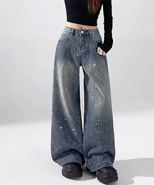 Dream garden(ドリームガーデン)の「キラキララインストーンデニムパンツ(デニムパンツ・レディース・ブルー・S/L/XL/XS/M/2XL)」の16枚目の写真