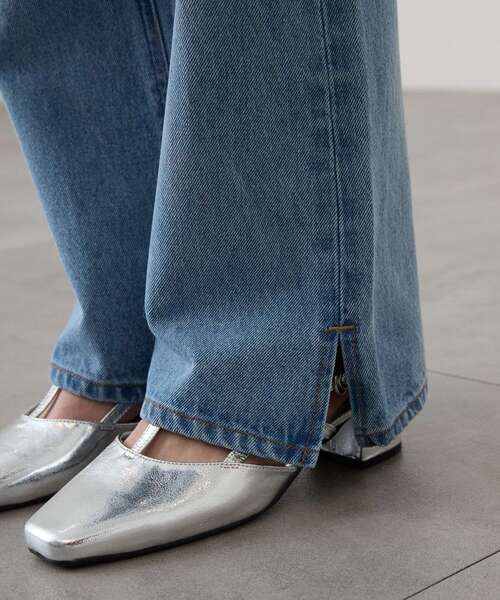 AMERICAN HOLIC（アメリカンホリック）の「セミフレアデニムパンツ（デニムパンツ・レディース・ライトインディゴブルー/ワンウォッシュ・S/M/L）」の8枚目の写真