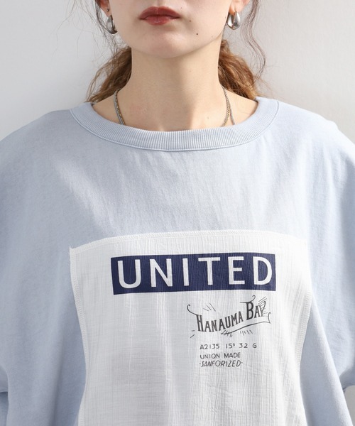 Arinomama(アリノママ)の「+Arinomama 透かしパッチーワークロゴT 長袖(Tシャツ/カットソー・レディース・ブラック/ライトグリーン/アイボリー/ライトブルー・FREE)」の19枚目の写真