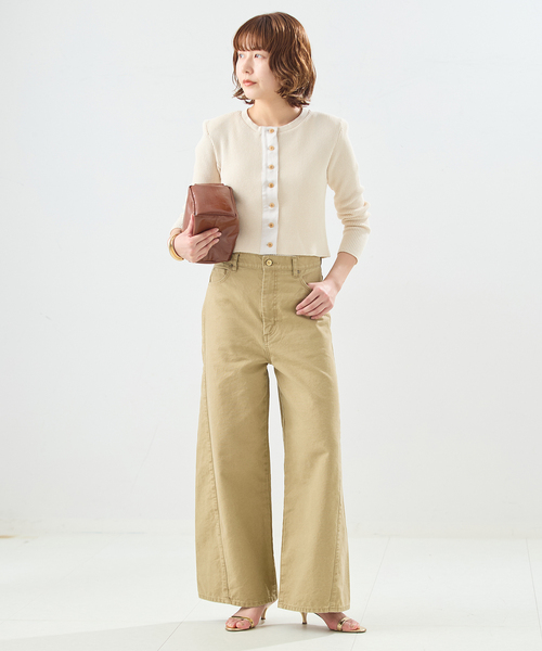 journal standard L'essage（ジャーナルスタンダードレサージュ）の「Duck NEW sideseam パンツ（その他パンツ・レディース・ベージュ・38/36）」の2枚目の写真