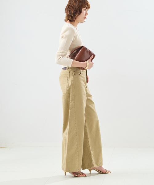 journal standard L'essage（ジャーナルスタンダードレサージュ）の「Duck NEW sideseam パンツ（その他パンツ・レディース・ベージュ・38/36）」の3枚目の写真