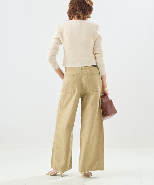 journal standard L'essage（ジャーナルスタンダードレサージュ）の「Duck NEW sideseam パンツ（その他パンツ・レディース・ベージュ・38/36）」の4枚目の写真