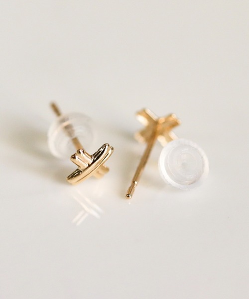 ゴールド クロス ピアス | K10YG 〈Web限定〉（ピアス（両耳用