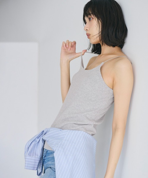 coca（coca）（コカ）の「OUT BRA ベーシックキャミソール（キャミソール・レディース・グレー/ブラック/ホワイト・S/M/L）」の10枚目の写真