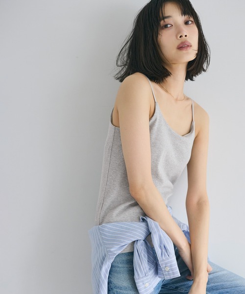 coca（coca）（コカ）の「OUT BRA ベーシックキャミソール（キャミソール・レディース・グレー/ブラック/ホワイト・S/M/L）」の13枚目の写真