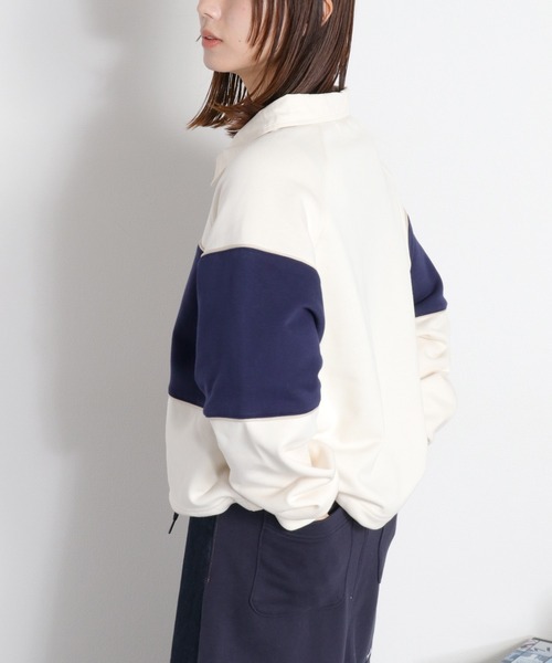 cepo(セポ)の「BLUEDY クマ刺繍ロングスリーブポロシャツ(Tシャツ/カットソー・レディース・サックスブルー/オフホワイト・M)」の11枚目の写真