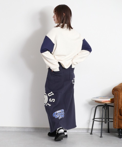 cepo(セポ)の「BLUEDY クマ刺繍ロングスリーブポロシャツ(Tシャツ/カットソー・レディース・サックスブルー/オフホワイト・M)」の5枚目の写真