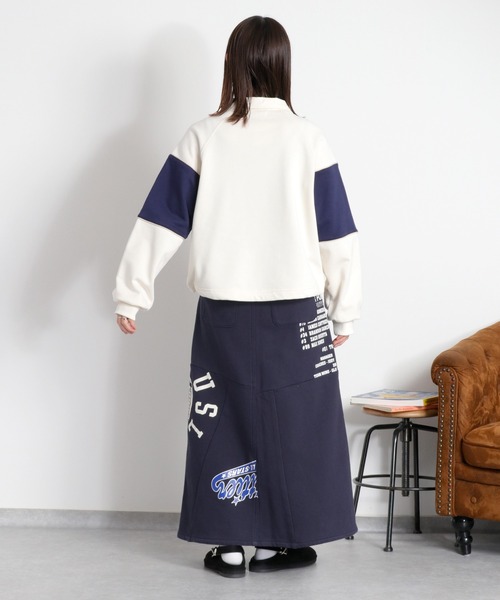 cepo(セポ)の「BLUEDY クマ刺繍ロングスリーブポロシャツ(Tシャツ/カットソー・レディース・サックスブルー/オフホワイト・M)」の6枚目の写真