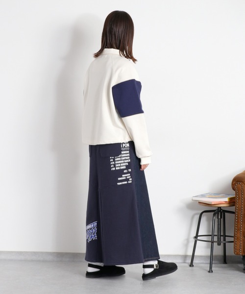 cepo(セポ)の「BLUEDY クマ刺繍ロングスリーブポロシャツ(Tシャツ/カットソー・レディース・サックスブルー/オフホワイト・M)」の7枚目の写真