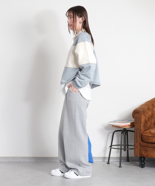 cepo(セポ)の「BLUEDY クマ刺繍ロングスリーブポロシャツ(Tシャツ/カットソー・レディース・サックスブルー/オフホワイト・M)」の16枚目の写真