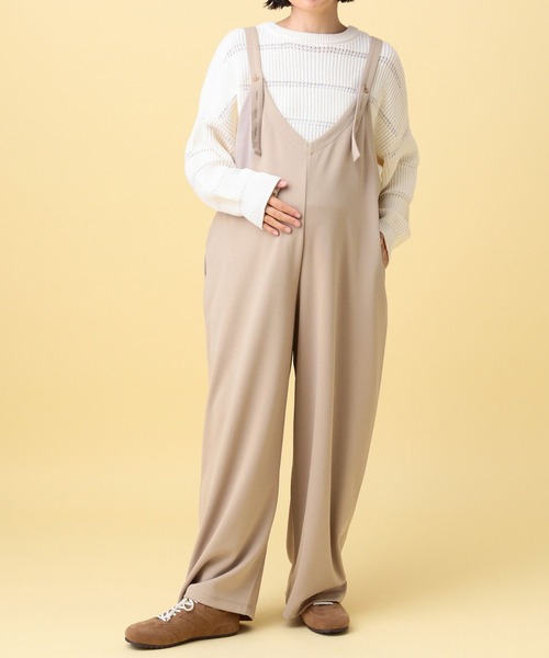 LEPSIM（レプシィム）の「【産前・産後対応】マタニティ／2WAYオールインワン　639319（マタニティウェア/グッズ・レディース・グレー/ベージュ/ブラック・FREE）」の3枚目の写真