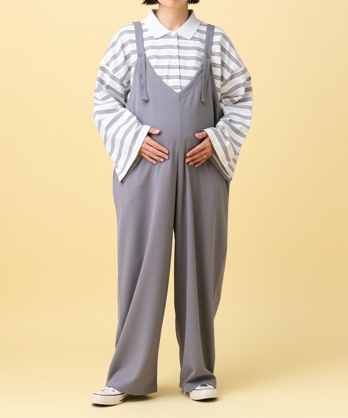 LEPSIM（レプシィム）の「【産前・産後対応】マタニティ／2WAYオールインワン　639319（マタニティウェア/グッズ・レディース・グレー/ベージュ/ブラック・FREE）」の4枚目の写真