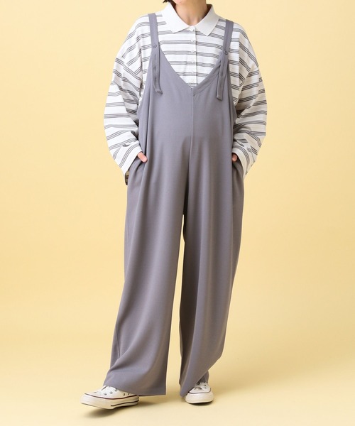 LEPSIM（レプシィム）の「【産前・産後対応】マタニティ／2WAYオールインワン　639319（マタニティウェア/グッズ・レディース・グレー/ベージュ/ブラック・FREE）」の5枚目の写真