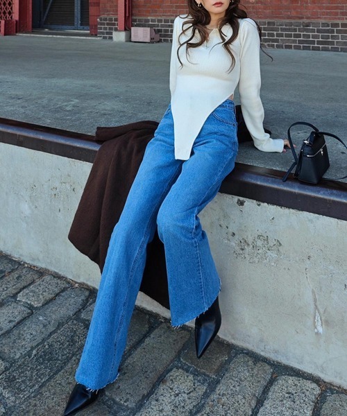 esutoreja（エストレジャ）の「ポロニットボディスーツ（ニット/セーター・レディース・ブラック/グレー/アイボリー・FREE）」の5枚目の写真