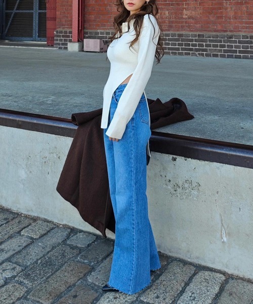 esutoreja（エストレジャ）の「ポロニットボディスーツ（ニット/セーター・レディース・ブラック/グレー/アイボリー・FREE）」の6枚目の写真