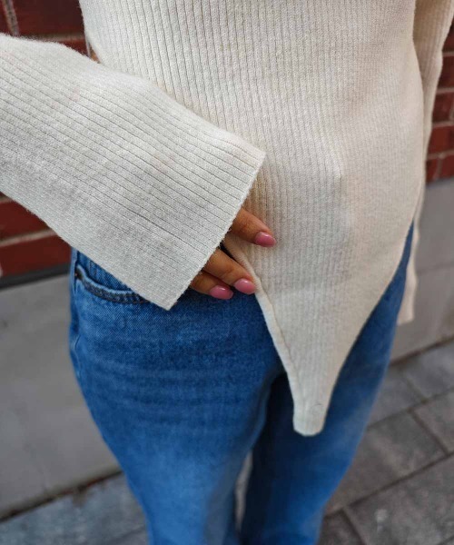 esutoreja（エストレジャ）の「ポロニットボディスーツ（ニット/セーター・レディース・ブラック/グレー/アイボリー・FREE）」の13枚目の写真