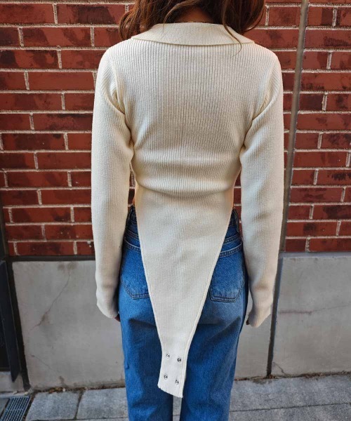 esutoreja（エストレジャ）の「ポロニットボディスーツ（ニット/セーター・レディース・ブラック/グレー/アイボリー・FREE）」の16枚目の写真