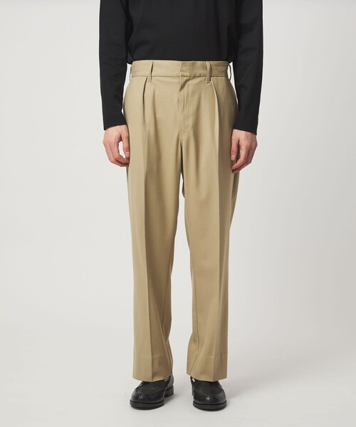 Dickies（ディッキーズ）の「【別注】＜Dickies＞GLR TR 1プリーツ ワイドテーパード パンツ スラックス（スラックス・メンズ・ベージュ/ダークグリーン・30inch/32inch/34inch）」の9枚目の写真