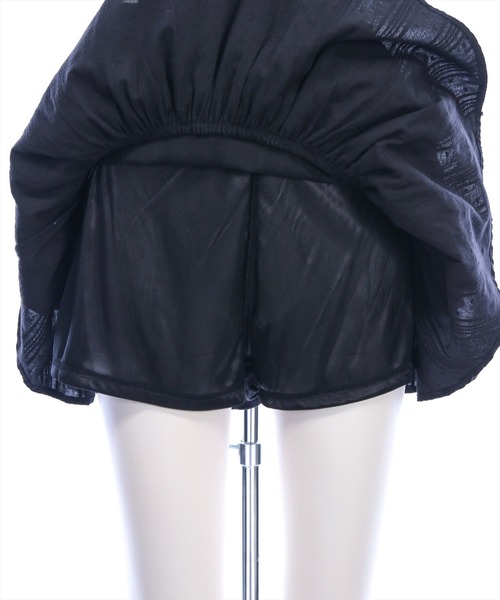 clear（クリア）の「ウエストギャザー3段ティアードミニスカート[着回し力抜群 ガーリー]（スカート・レディース・オフホワイト/ブラック・F）」の7枚目の写真