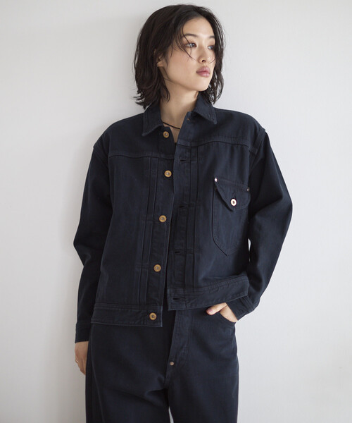 Lee(リー)の「Lee × Firsthand/リー 別注 OVERDYE COWBOY JACKET /オーバーダイ カウボーイ デニムジャケット(デニムジャケット・メンズ・チャコールグレー・X-SMALL/LARGE/SMALL/MEDIUM)」の21枚目の写真