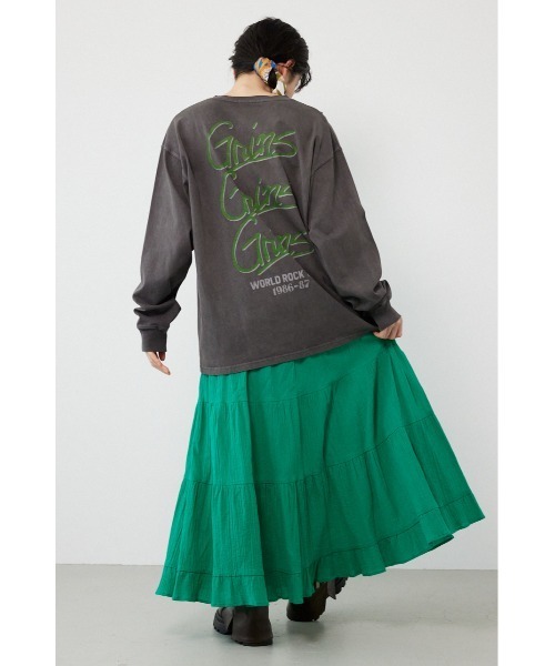 RODEO CROWNS WIDE BOWL(ロデオクラウンズワイドボウル)の「アソートバンドロングTシャツ(Tシャツ/カットソー・レディース・オフホワイト/チャコールグレー/ライトピンク・FREE)」の9枚目の写真