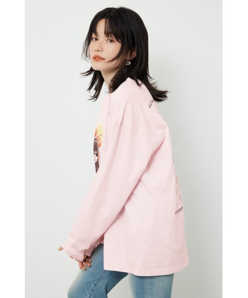 RODEO CROWNS WIDE BOWL(ロデオクラウンズワイドボウル)の「アソートバンドロングTシャツ(Tシャツ/カットソー・レディース・オフホワイト/チャコールグレー/ライトピンク・FREE)」の11枚目の写真