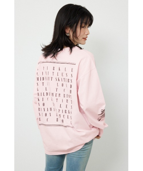 RODEO CROWNS WIDE BOWL(ロデオクラウンズワイドボウル)の「アソートバンドロングTシャツ(Tシャツ/カットソー・レディース・オフホワイト/チャコールグレー/ライトピンク・FREE)」の12枚目の写真