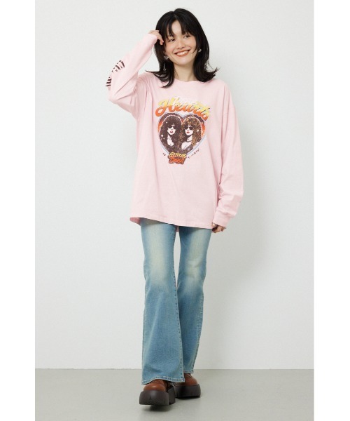 RODEO CROWNS WIDE BOWL(ロデオクラウンズワイドボウル)の「アソートバンドロングTシャツ(Tシャツ/カットソー・レディース・オフホワイト/チャコールグレー/ライトピンク・FREE)」の13枚目の写真