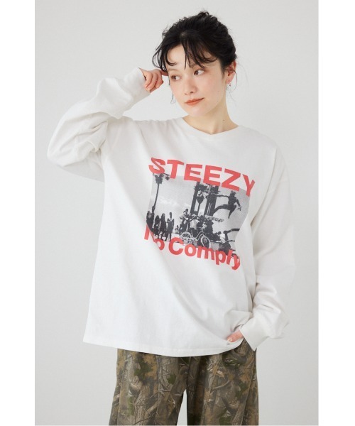 RODEO CROWNS WIDE BOWL(ロデオクラウンズワイドボウル)の「アソートバンドロングTシャツ(Tシャツ/カットソー・レディース・オフホワイト/チャコールグレー/ライトピンク・FREE)」の16枚目の写真
