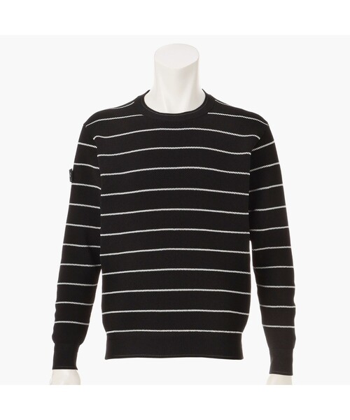BRIEFING(ブリーフィング)の「【BRIEFING GOLF/ブリーフィングゴルフ】MEN’S WR STRIPE CREWNECK KNIT(Tシャツ/カットソー・メンズ・ホワイト/ブラック・M/L)」の2枚目の写真