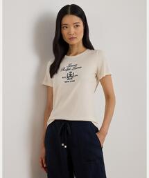 LAUREN RALPH LAUREN | エンブロイダリークレスト ジャージー Tシャツ(Tシャツ/カットソー)