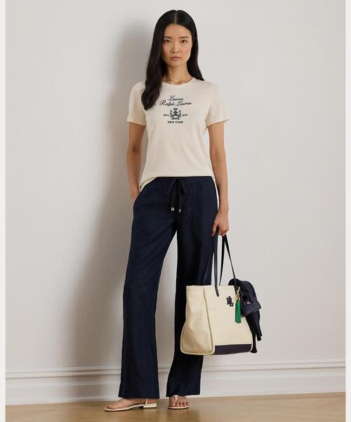 LAUREN RALPH LAUREN(ローレン ラルフ ローレン)の「エンブロイダリークレスト ジャージー Tシャツ(Tシャツ/カットソー・レディース・ナチュラル・XS/S/M)」の7枚目の写真