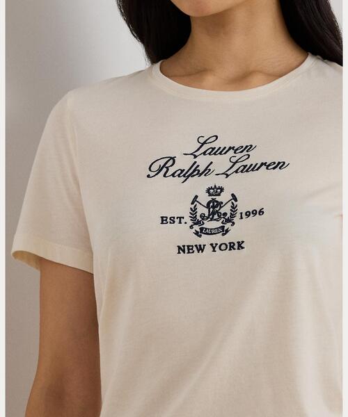 LAUREN RALPH LAUREN(ローレン ラルフ ローレン)の「エンブロイダリークレスト ジャージー Tシャツ(Tシャツ/カットソー・レディース・ナチュラル・XS/S/M)」の3枚目の写真