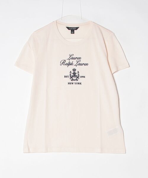 LAUREN RALPH LAUREN(ローレン ラルフ ローレン)の「エンブロイダリークレスト ジャージー Tシャツ(Tシャツ/カットソー・レディース・ナチュラル・XS/S/M)」の4枚目の写真
