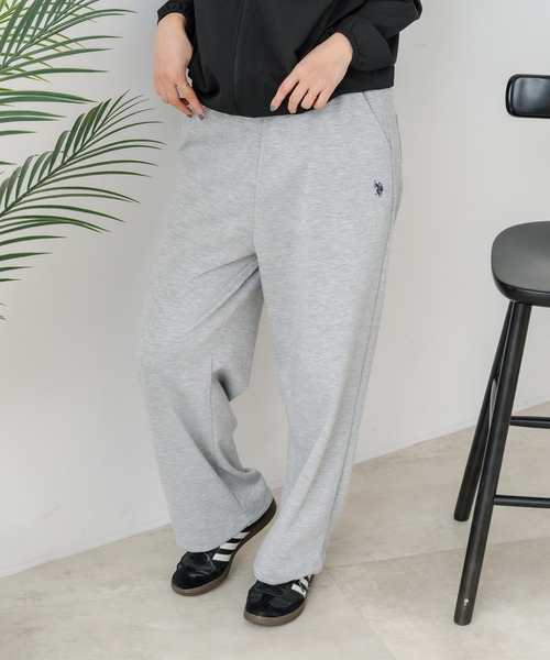 U.S. POLO ASSN.（ユーエスポロアッスン）の「【U.S. POLO ASSN./ユーエスポロアッスン】【もっちり高見え・美脚ストレート】ダンボール スウェットパンツ クッション素材 軽量・タフ（その他パンツ・レディース・ベージュ/杢グレー/チャコールグレー・LARGE/MEDIUM）」の2枚目の写真