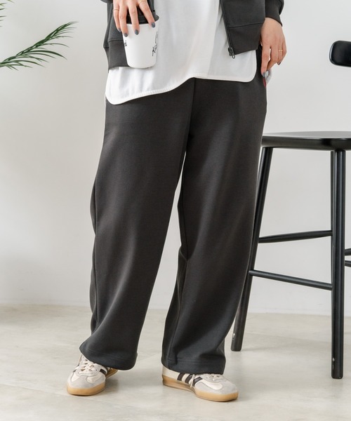 U.S. POLO ASSN.（ユーエスポロアッスン）の「【U.S. POLO ASSN./ユーエスポロアッスン】【もっちり高見え・美脚ストレート】ダンボール スウェットパンツ クッション素材 軽量・タフ（その他パンツ・レディース・ベージュ/杢グレー/チャコールグレー・LARGE/MEDIUM）」の11枚目の写真