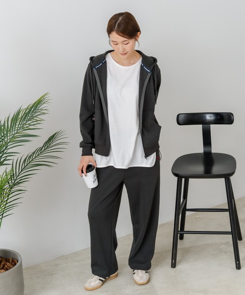 U.S. POLO ASSN.（ユーエスポロアッスン）の「【U.S. POLO ASSN./ユーエスポロアッスン】【もっちり高見え・美脚ストレート】ダンボール スウェットパンツ クッション素材 軽量・タフ（その他パンツ・レディース・ベージュ/杢グレー/チャコールグレー・LARGE/MEDIUM）」の9枚目の写真