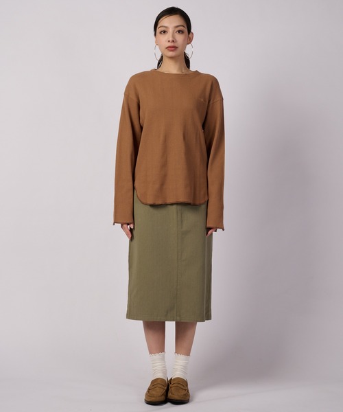 Eddie Bauer(エディーバウアー)の「イージー ワッフル 長袖プルオーバー(Tシャツ/カットソー・レディース・カーキ/ブラック/ダークベージュ・S/XL/L/M)」の6枚目の写真