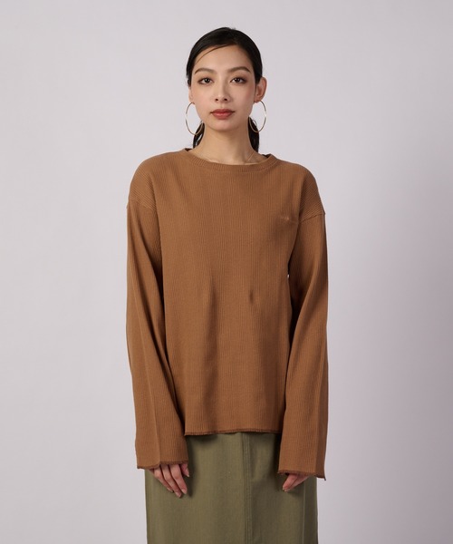 Eddie Bauer(エディーバウアー)の「イージー ワッフル 長袖プルオーバー(Tシャツ/カットソー・レディース・カーキ/ブラック/ダークベージュ・S/XL/L/M)」の9枚目の写真