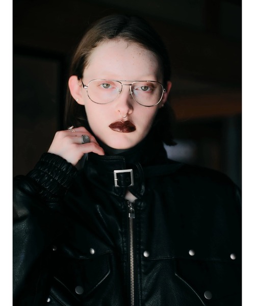 CREO STORE(クレオストア)の「【TAJEN:T】FAKE LEATHER FRINGE BOMBER JACKET/フェイクレザーフリンジボンバージャケット(ブルゾン・レディース・ブラック/バーガンディー・1/2)」の18枚目の写真